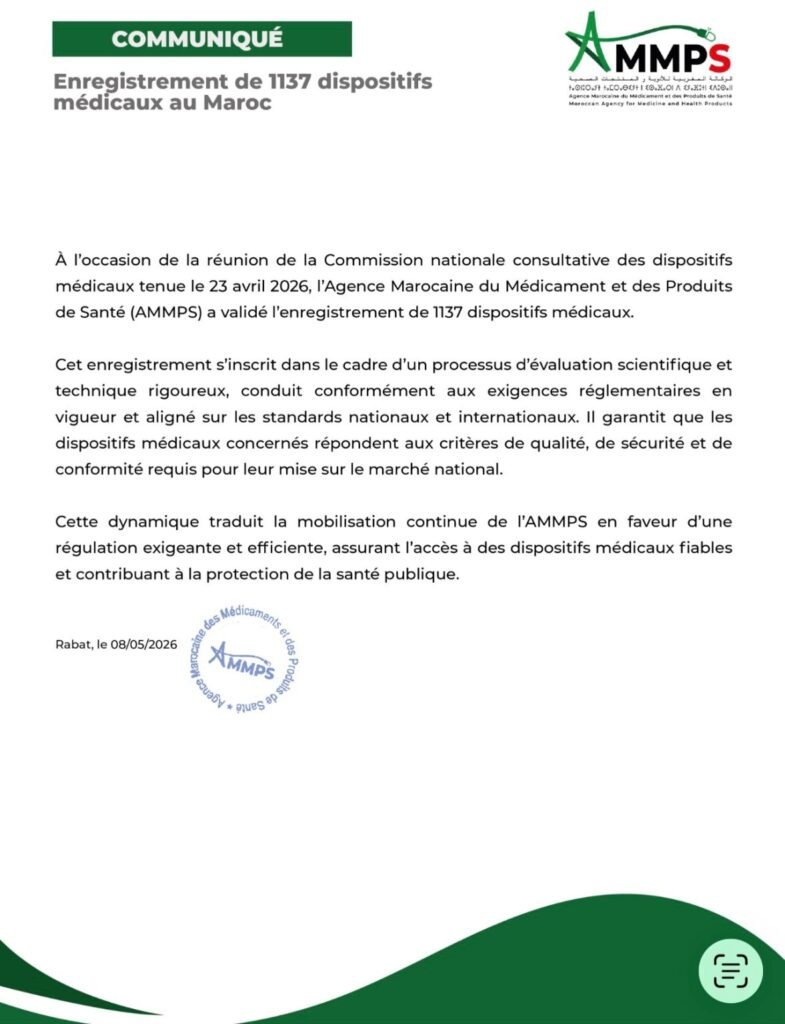 Le Maroc valide 1137 nouveaux dispositifs médicaux